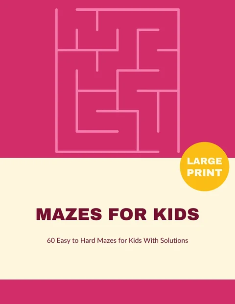 Front cover of the sample mazes for kids book