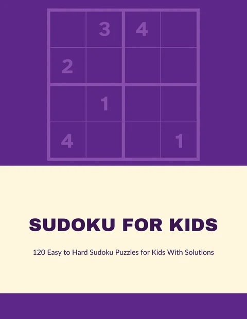 Front cover of the sample sudoku for kids book