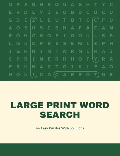 Front cover of the sample word search book
